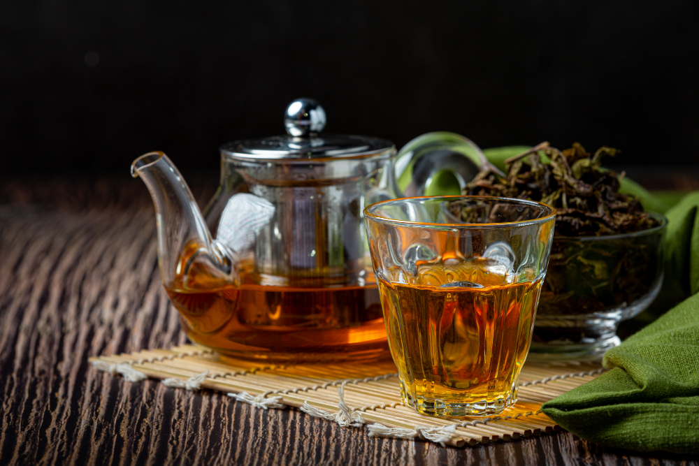 Zaparzona zielona herbata